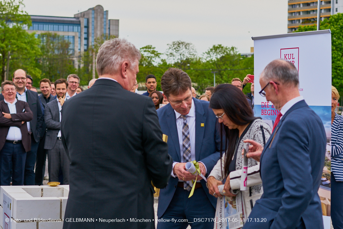 11. Mai 2017 - Grundsteinlegung für die LOGE und dem Kulturquadrat in Neuperlach